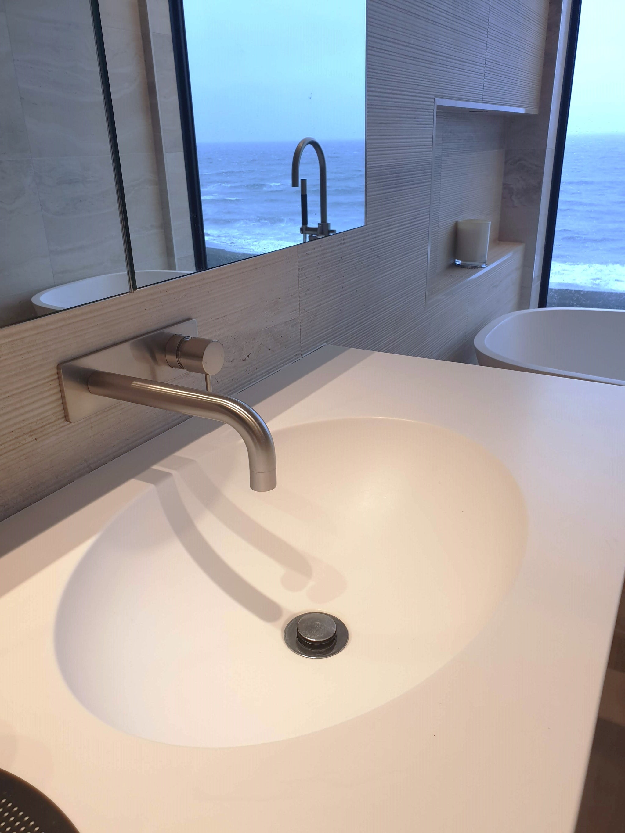 Wall Spout & Mixer - Brushed Nickel - CLAS12