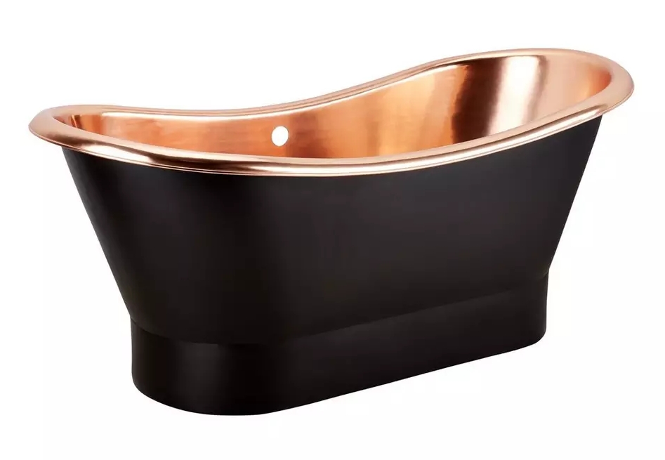 The Copper Bath Tub - Sundara Copper Double Slipper 1700mm - CB5019-D67