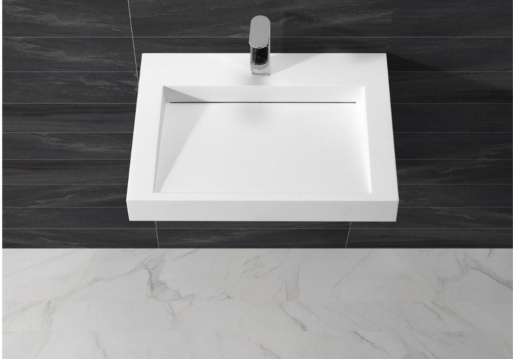 Hugi Modern Wall Hung Basin - 602mm - B1260