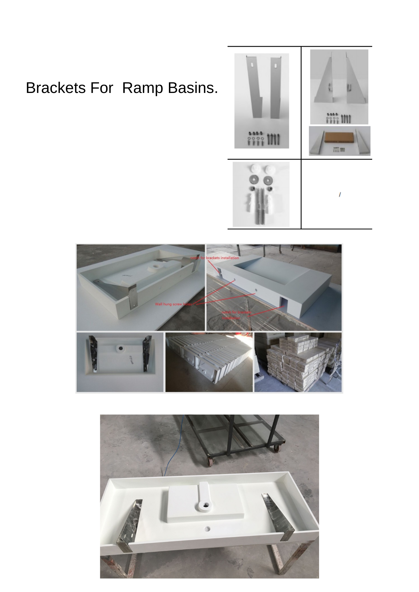 Ramp Basin 3600mm Wall Hung B3600 (Custom)