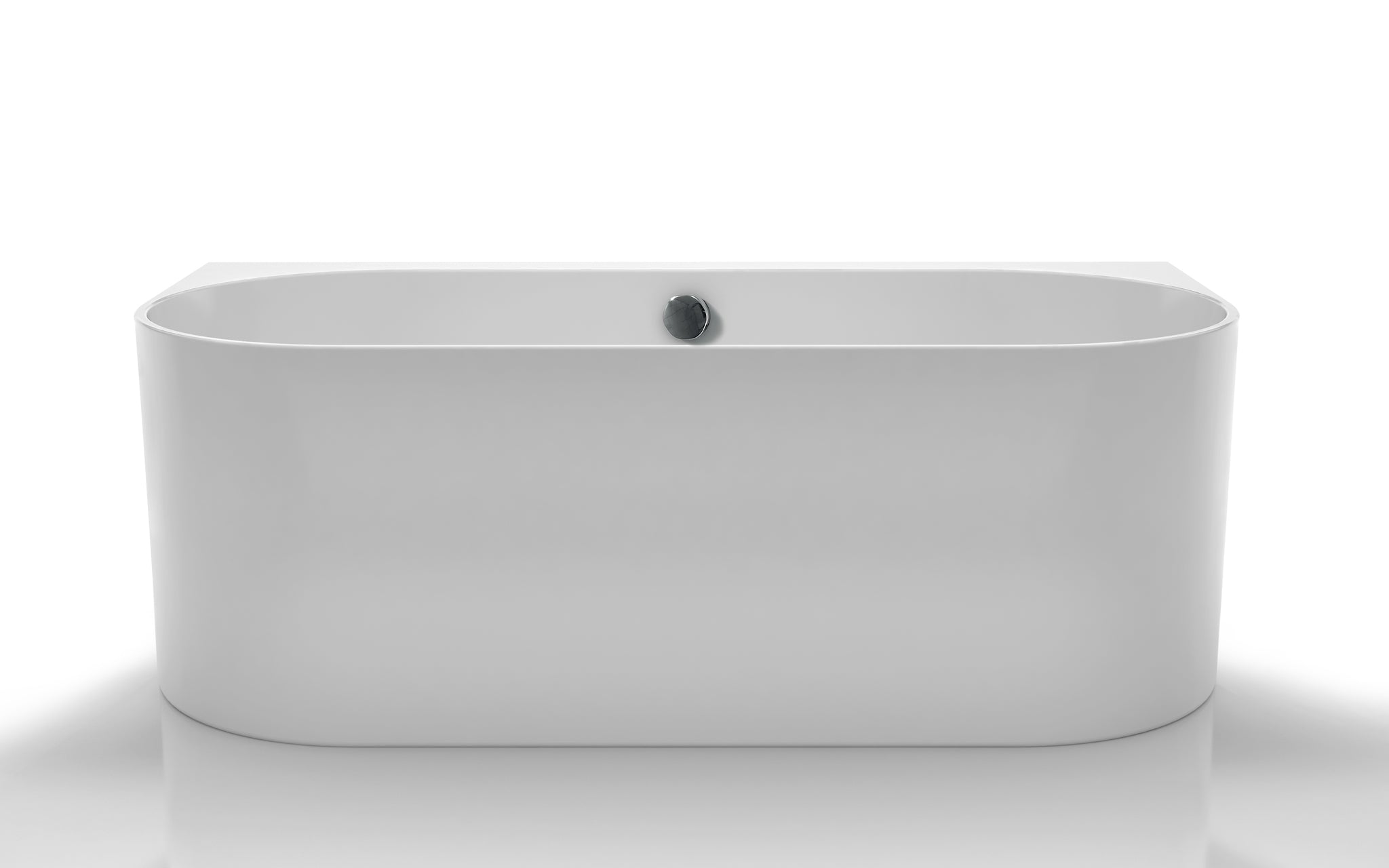 Bradford 1700 - Curved Back-To-Wall Bath - 1700mm
