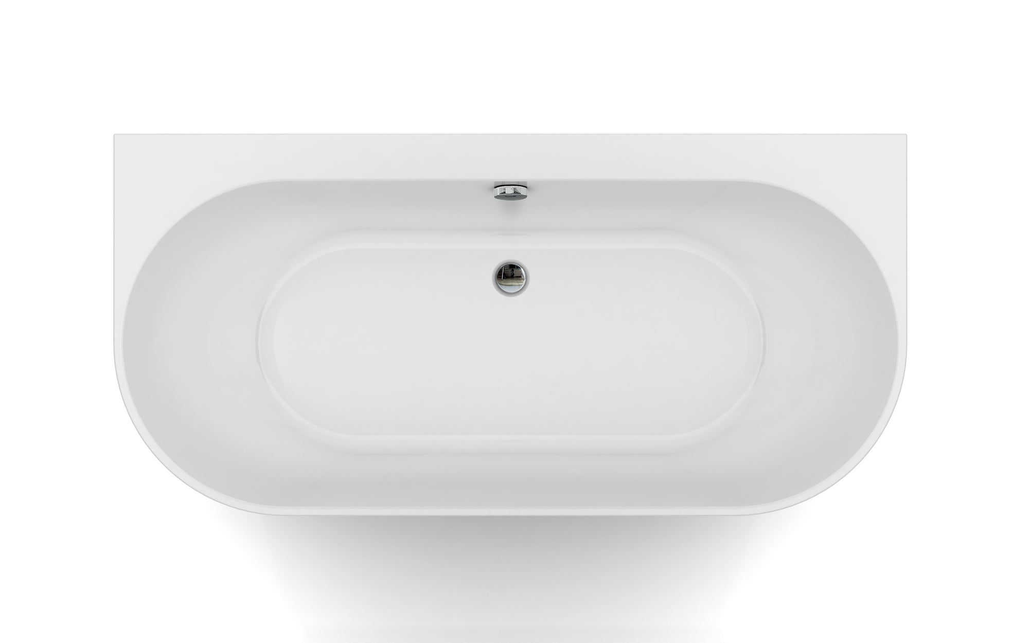 Bradford 1700 - Curved Back-To-Wall Bath -  1700mm