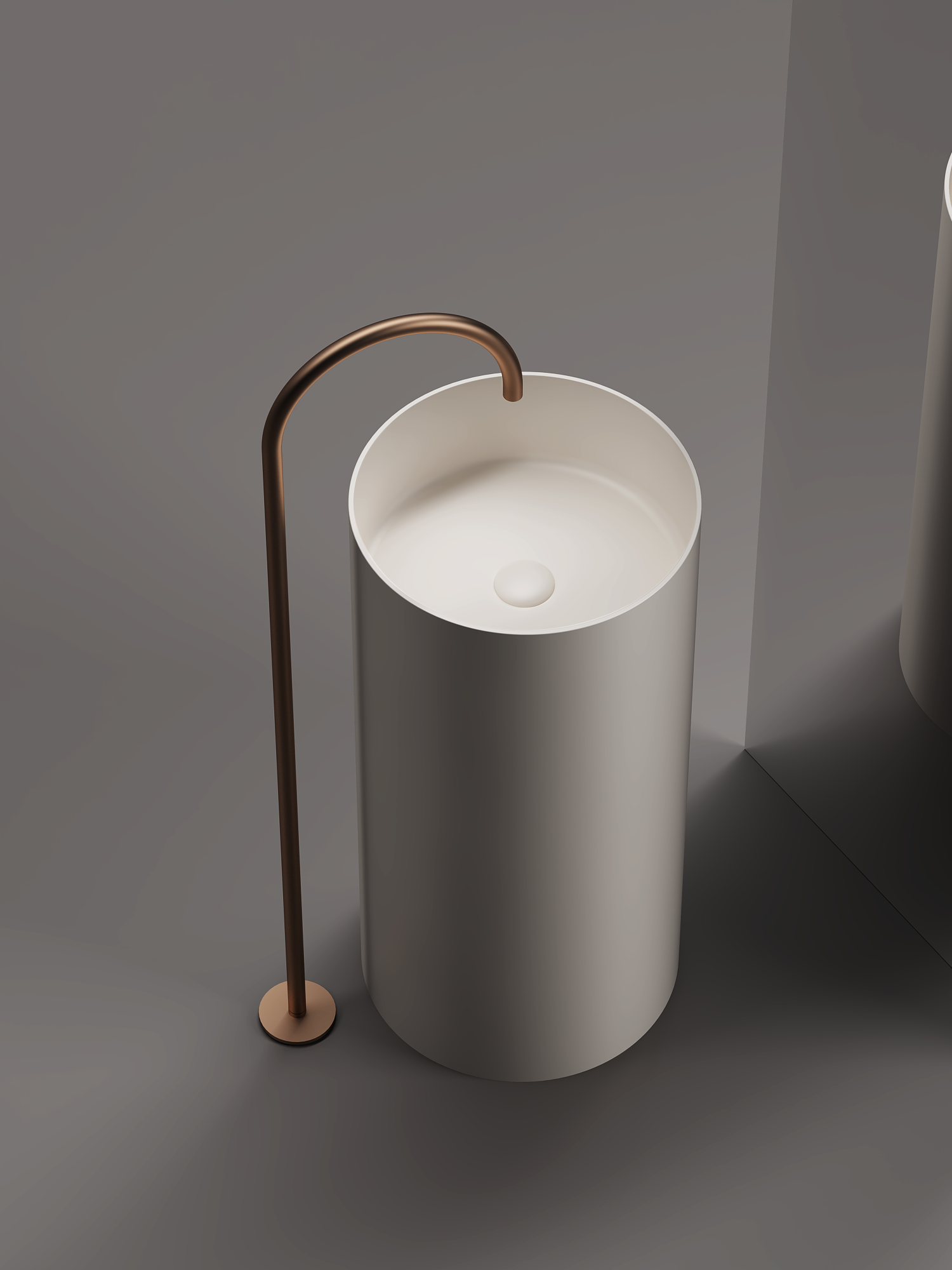 Round Classic Freestanding Pedestal Basin 850mm - CSB83A 850-450