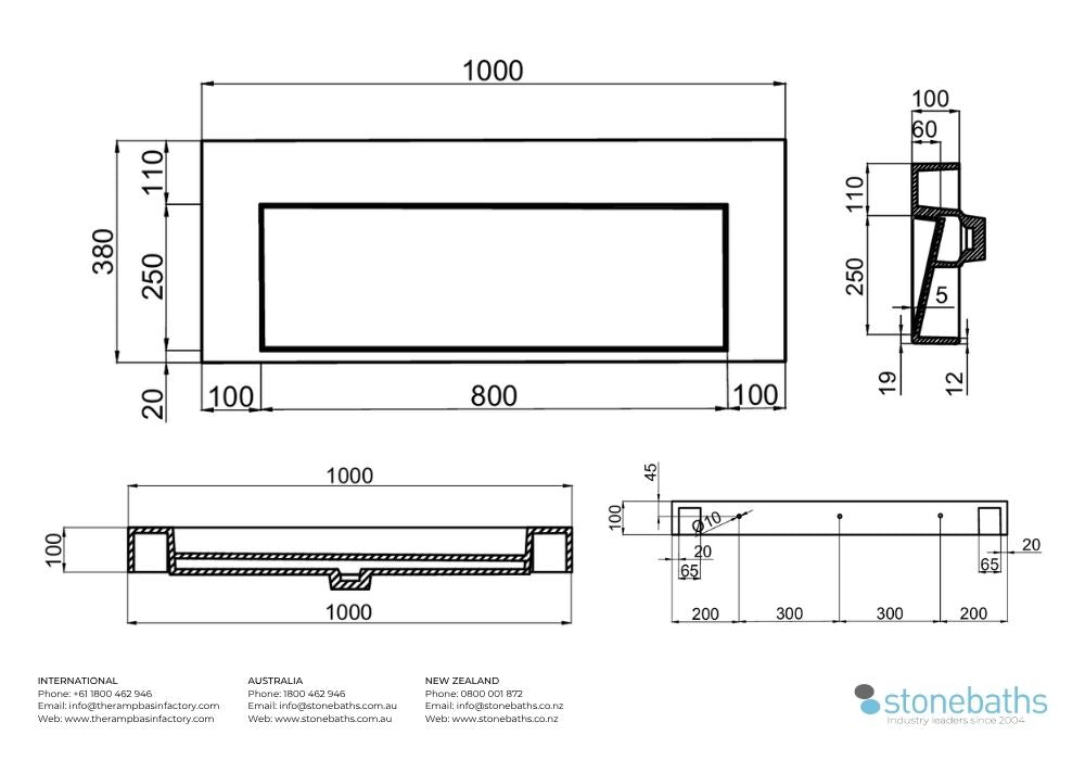 The Ramp Basin Junior 100 - 1000mm