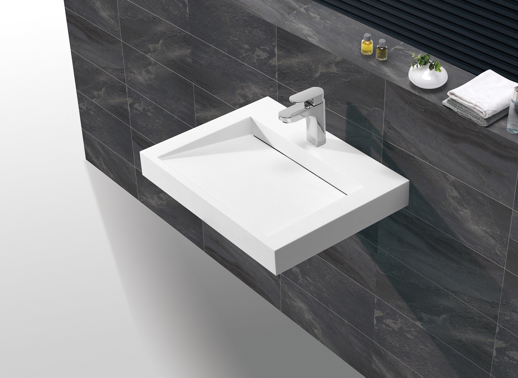 Wall Hung Stone Basin