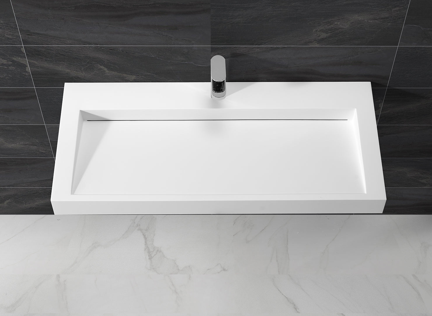 Hugi Modern Wall Hung Basin - 902mm - B1262