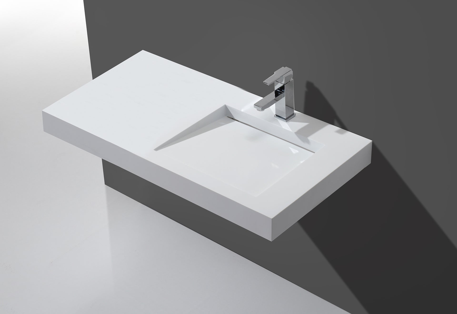 Hugi Modern Wall Hung Basin - 900mm - B1339-1