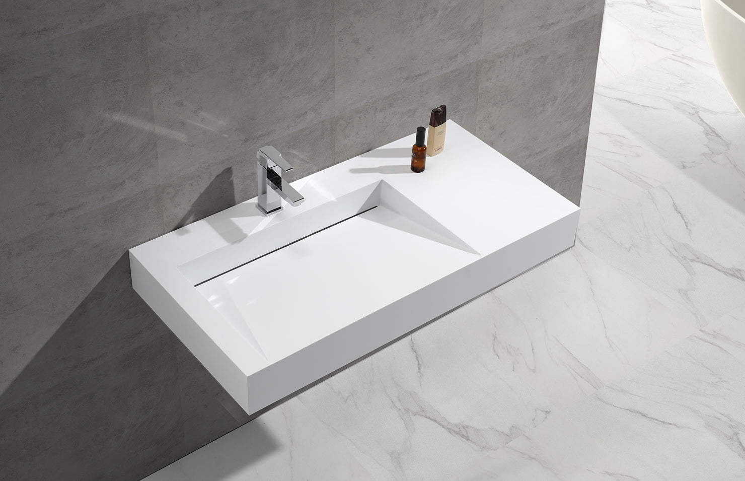 Hugi Modern Wall Hung Basin - 1000mm - B1375