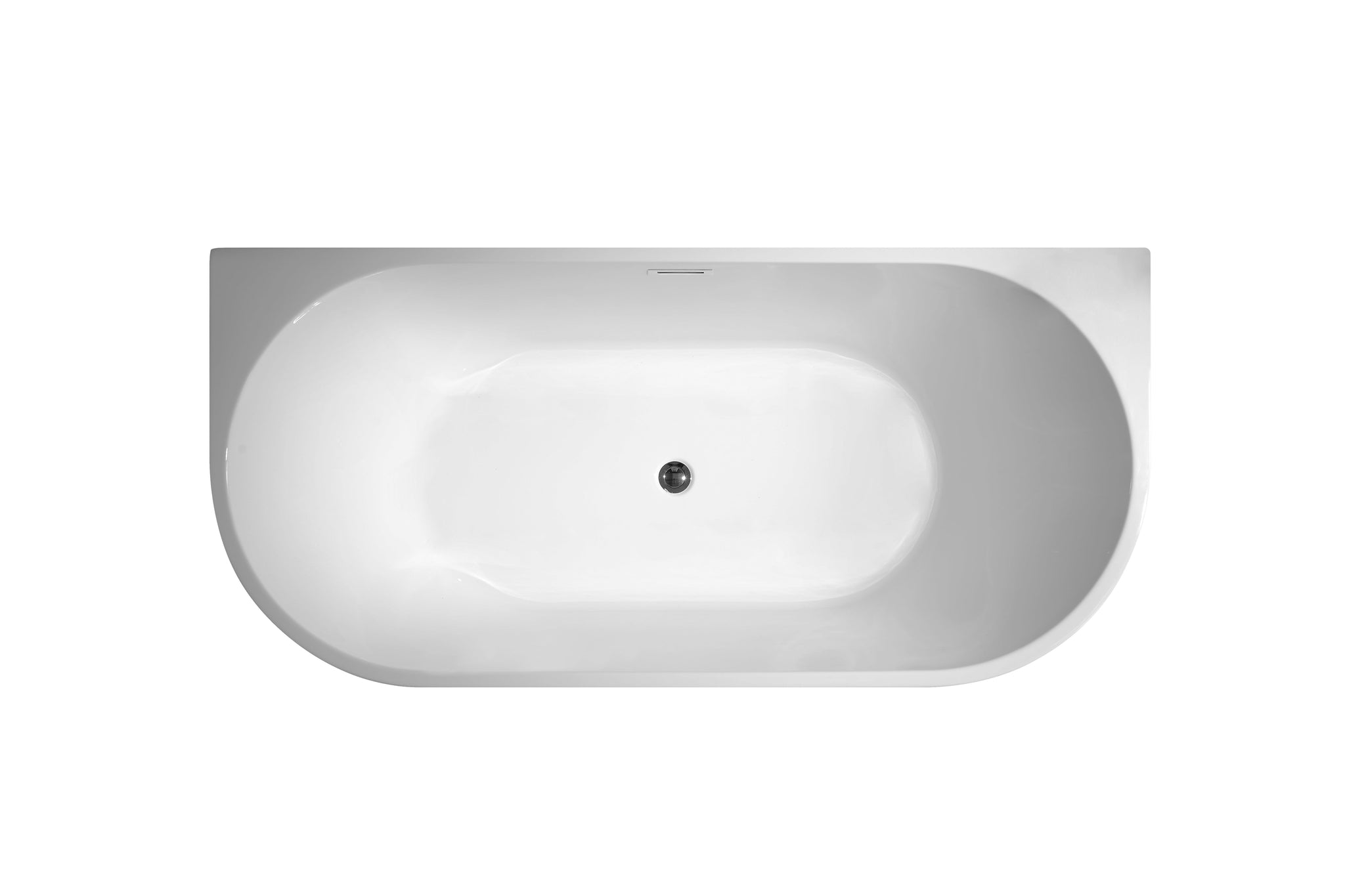 Miami 1800 - Large Acrylic Back-To-Wall Bath - 1800mm