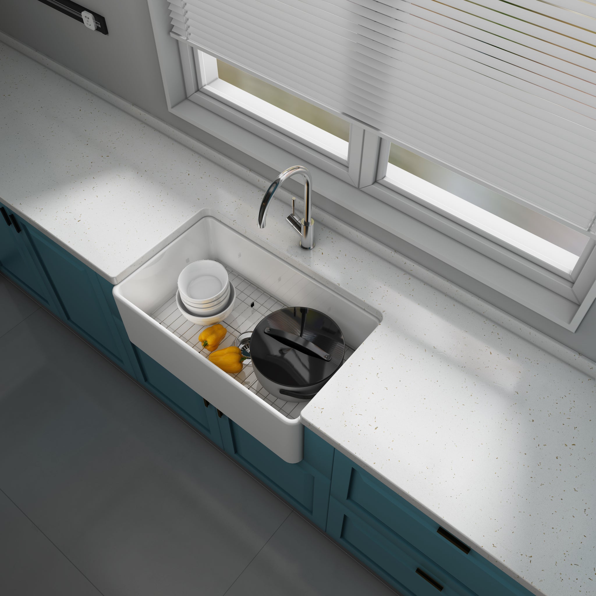 Traditional Fireclay Butlers Sink Oversized White 758mm - TK3018