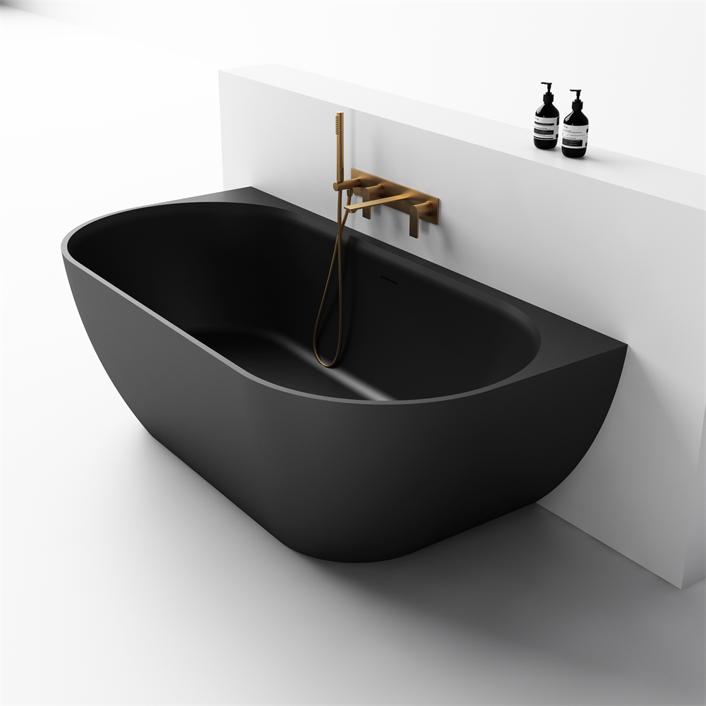 Justina Back-to-wall stone bath 1700mm - ST12 1700 BW (G)