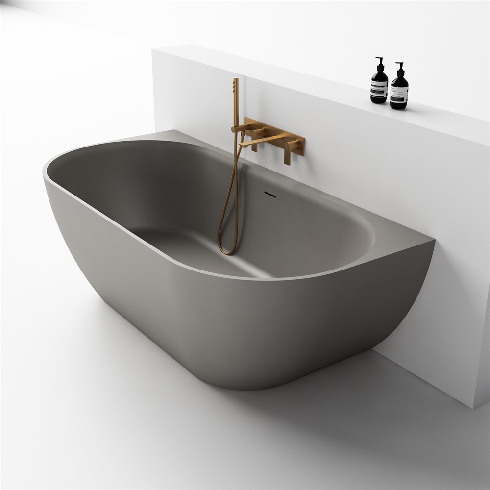 Justina Back-to-wall stone bath 1700mm - ST12 1700 BW