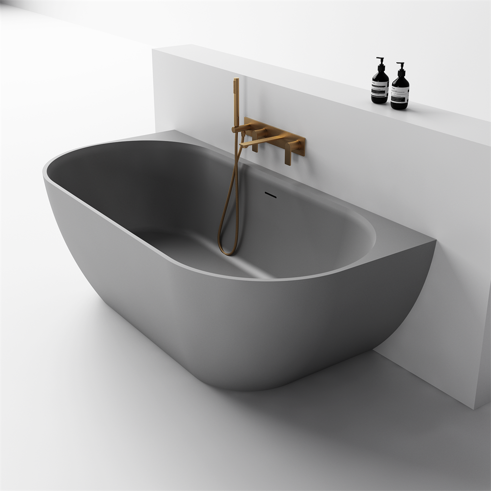 Justina Back-to-wall stone bath 1700mm - ST12 1700 BW