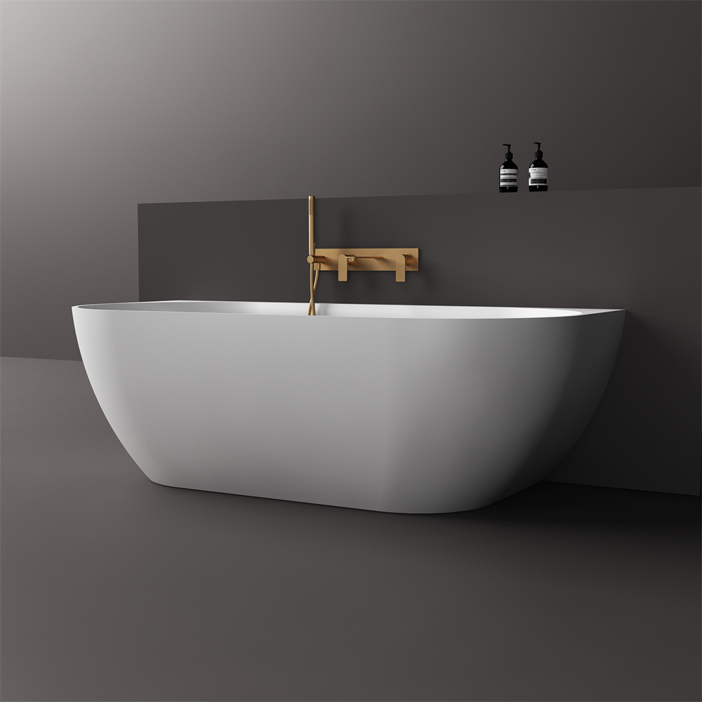 Justina Back-to-wall stone bath 1700mm - ST12BW