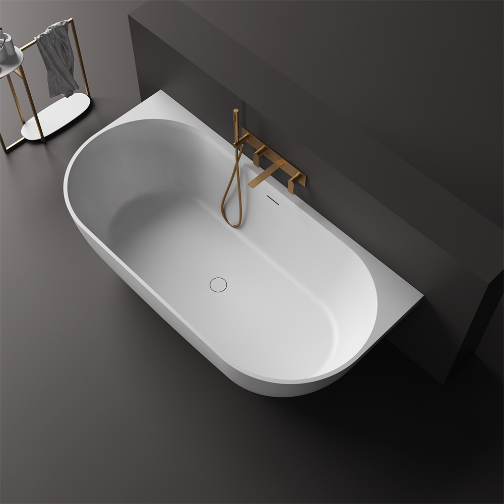 Justina Back-to-wall stone bath 1700mm - ST12 1700 BW