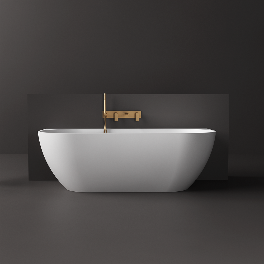 Justina Back-to-wall stone bath 1700mm - ST12BW