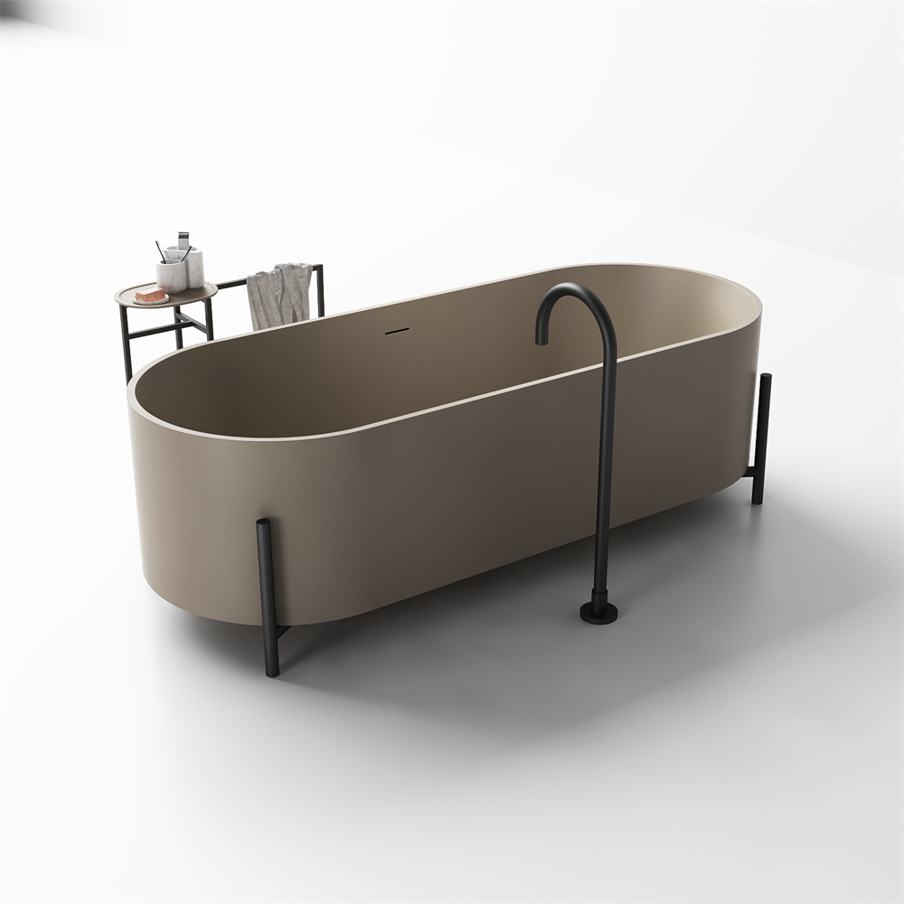 Elise large statement bath with frame - 1800mm - ST82