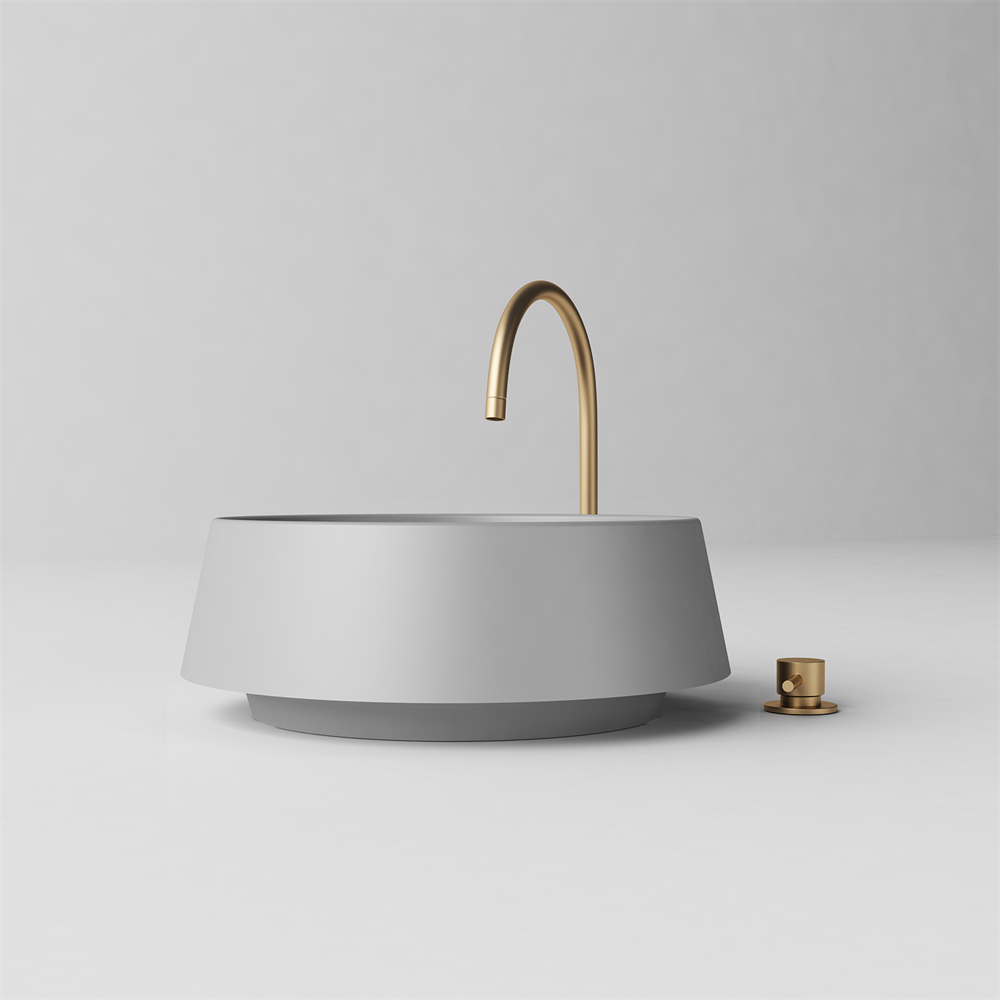 Round angled benchtop basin - STB80-2 - Various colours