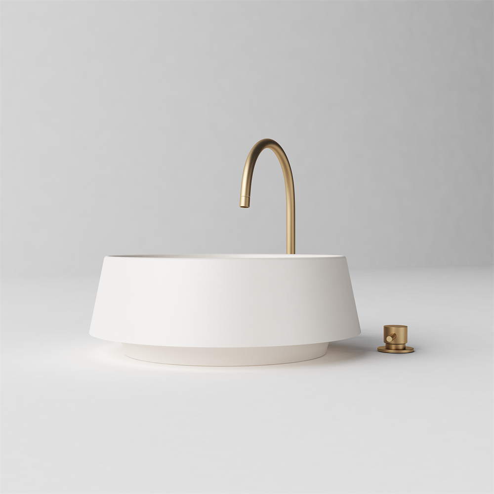 Round angled benchtop basin - STB80-2 - Various colours