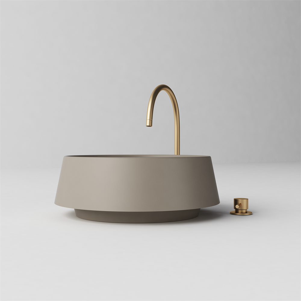 Round angled benchtop basin - STB80-2 - Various colours