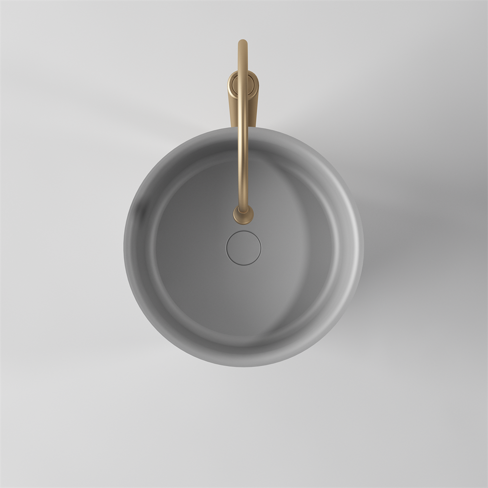 Toka Lite Venus Oval Fluted Matte White Stone Basin - 850mm - STP86