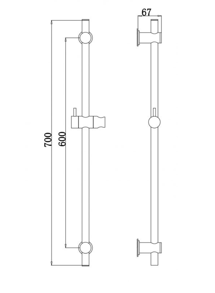 Bath Shower Rail