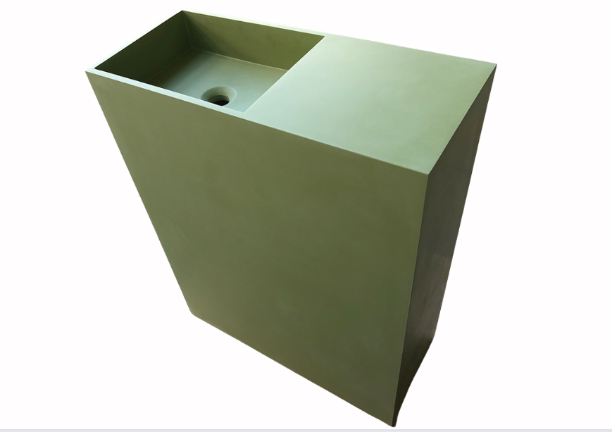 Freestanding  Tahi  pedestal basin- 900mm - Matt Black