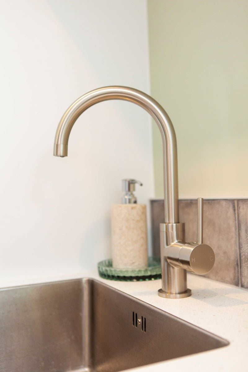 Gooseneck Swivel Mixer - Brushed Nickel - CLAS31