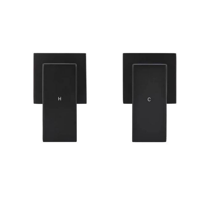 Rectangle Wall Tap Set - Matte Black - TWIN13