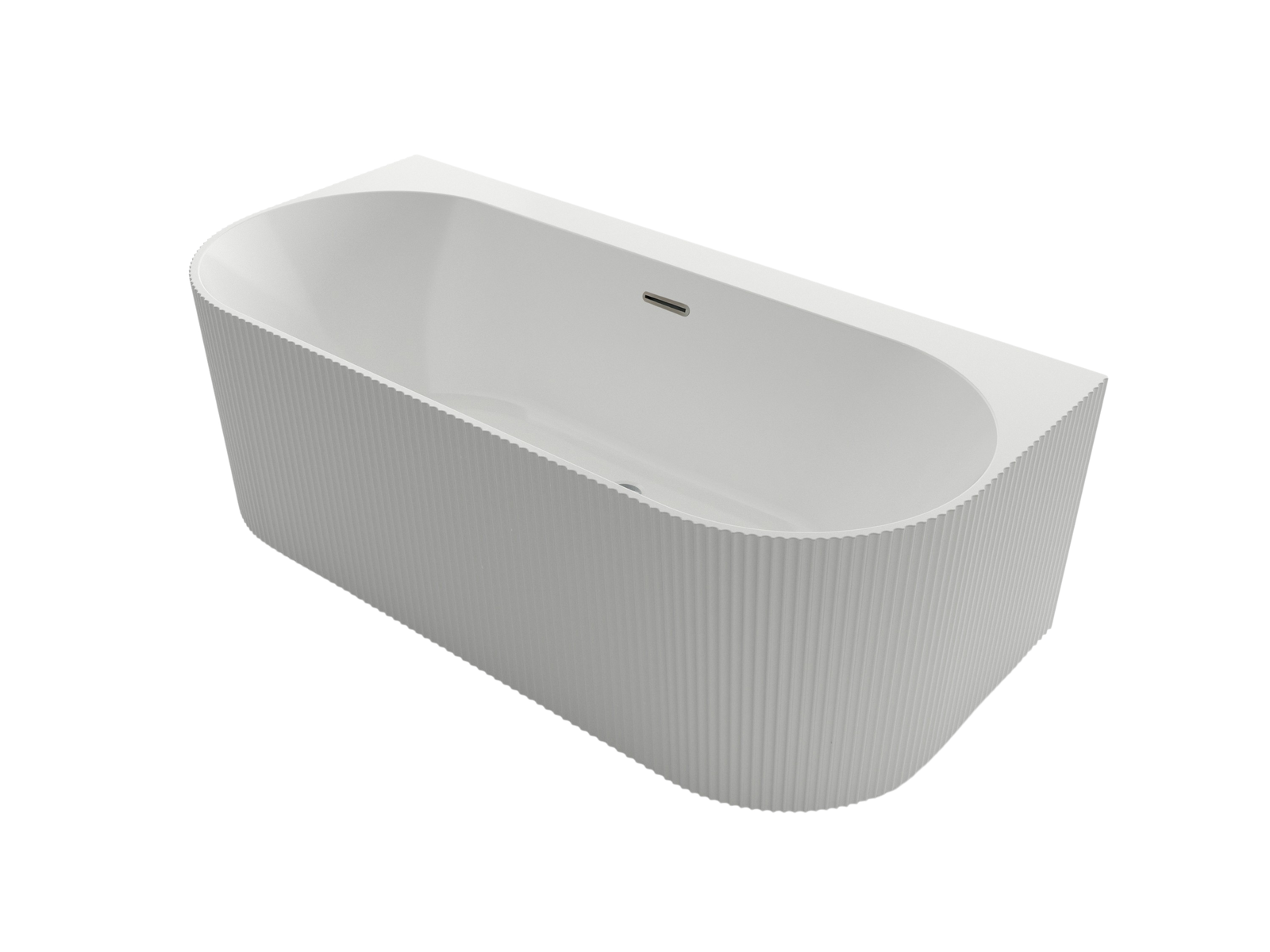 Ventura BW 1700 - Back-to-wall Fluted Bath -  1700mm