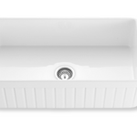 Traditional Fireclay Fluted Butlers Sink Oversized White 828mm - TK3318T