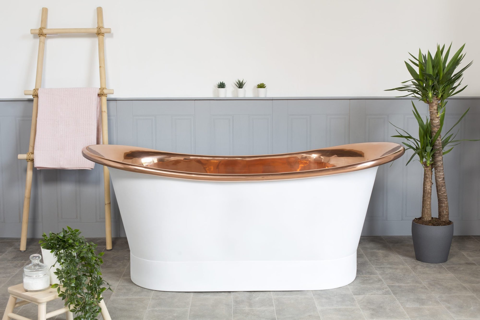 The Copper Bath Tub - Shanti Copper Double Slipper 1700mm - CB5017-D67