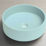 Sol round basin 390mm powder blue concrete TC0015C8