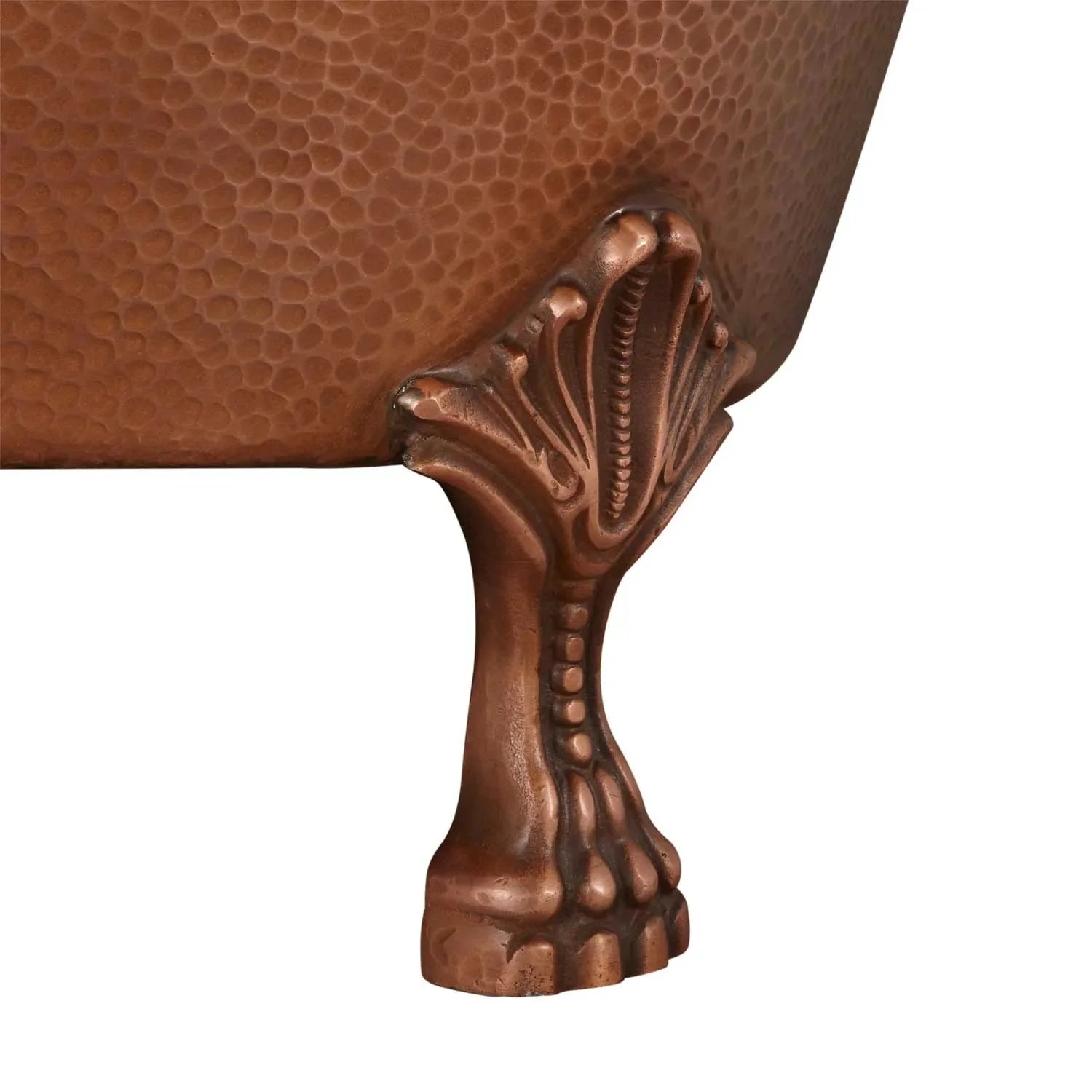 The Copper Bath Tub - Jaipur Hammered Double Slipper Clawfoot 1220mm -CB5025-D48