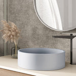 Sol concrete round basin duck egg grey 390mm TC0015C17