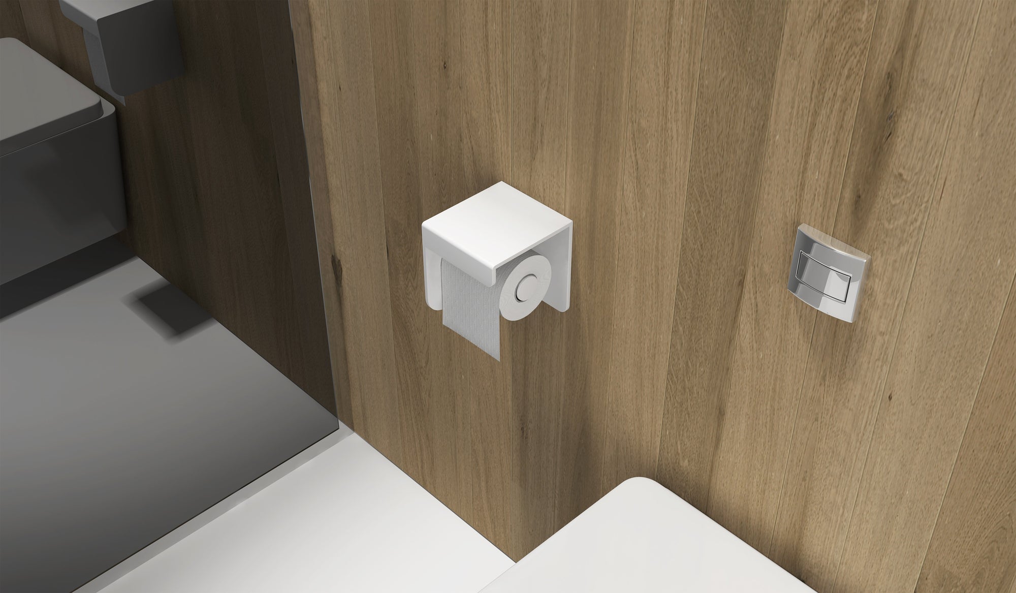 Flat Top Toilet Roll Holder - G01159