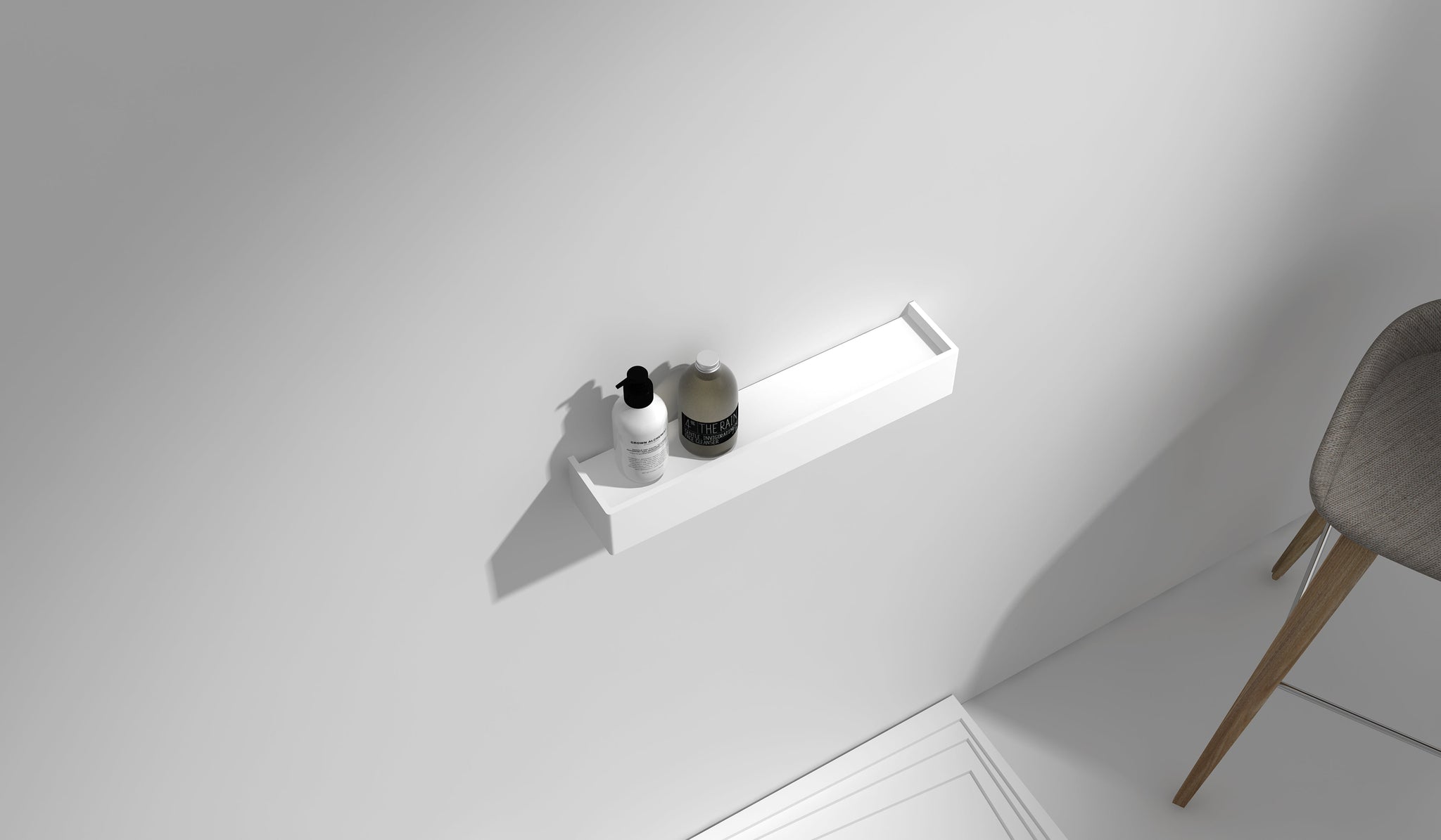 Bathroom Shelf - Matte White - 500mm - G01169