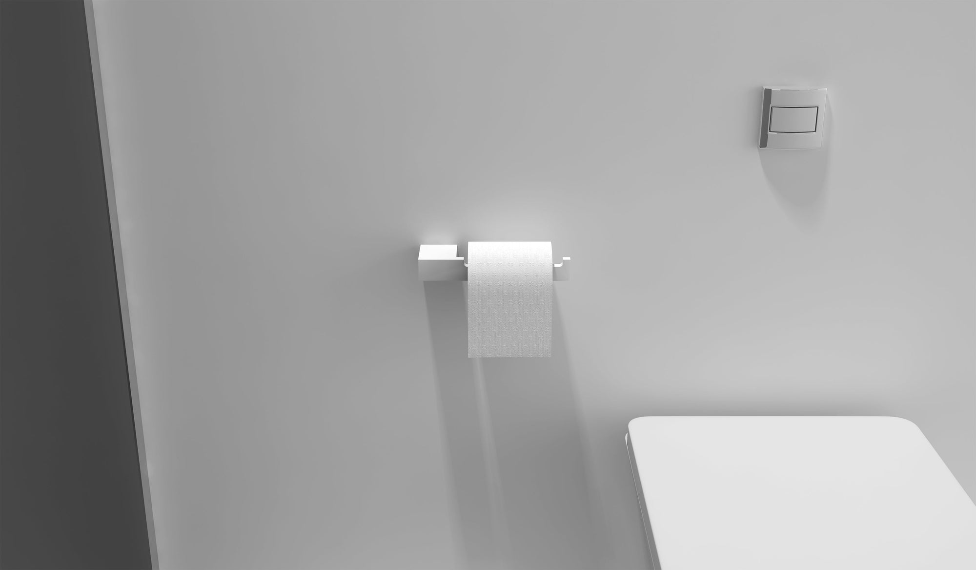 Toilet Roll Holder - Matte White - 200mm - G01173