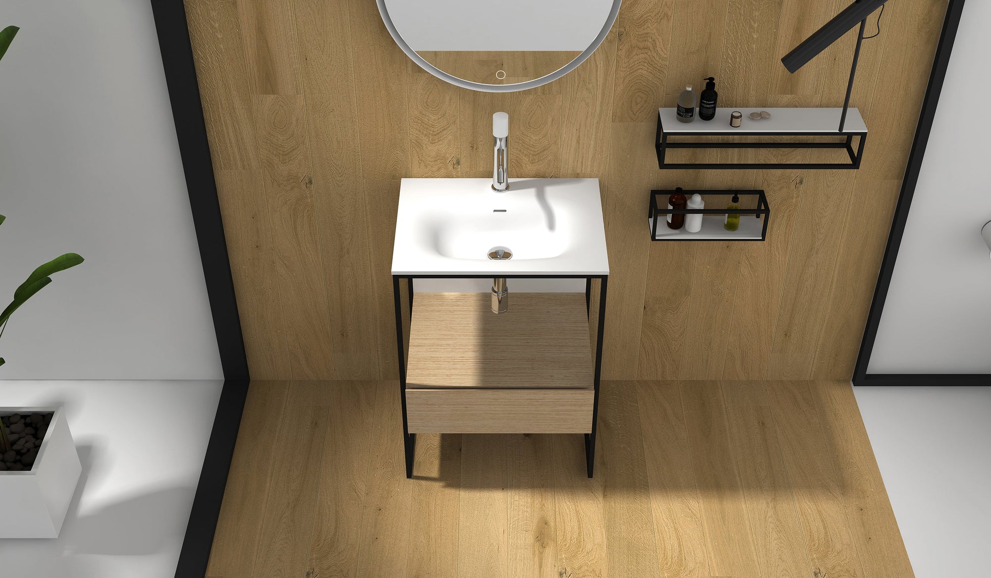 Floorstanding Vanity - Slim w/Basin - 600mm - G2700-0