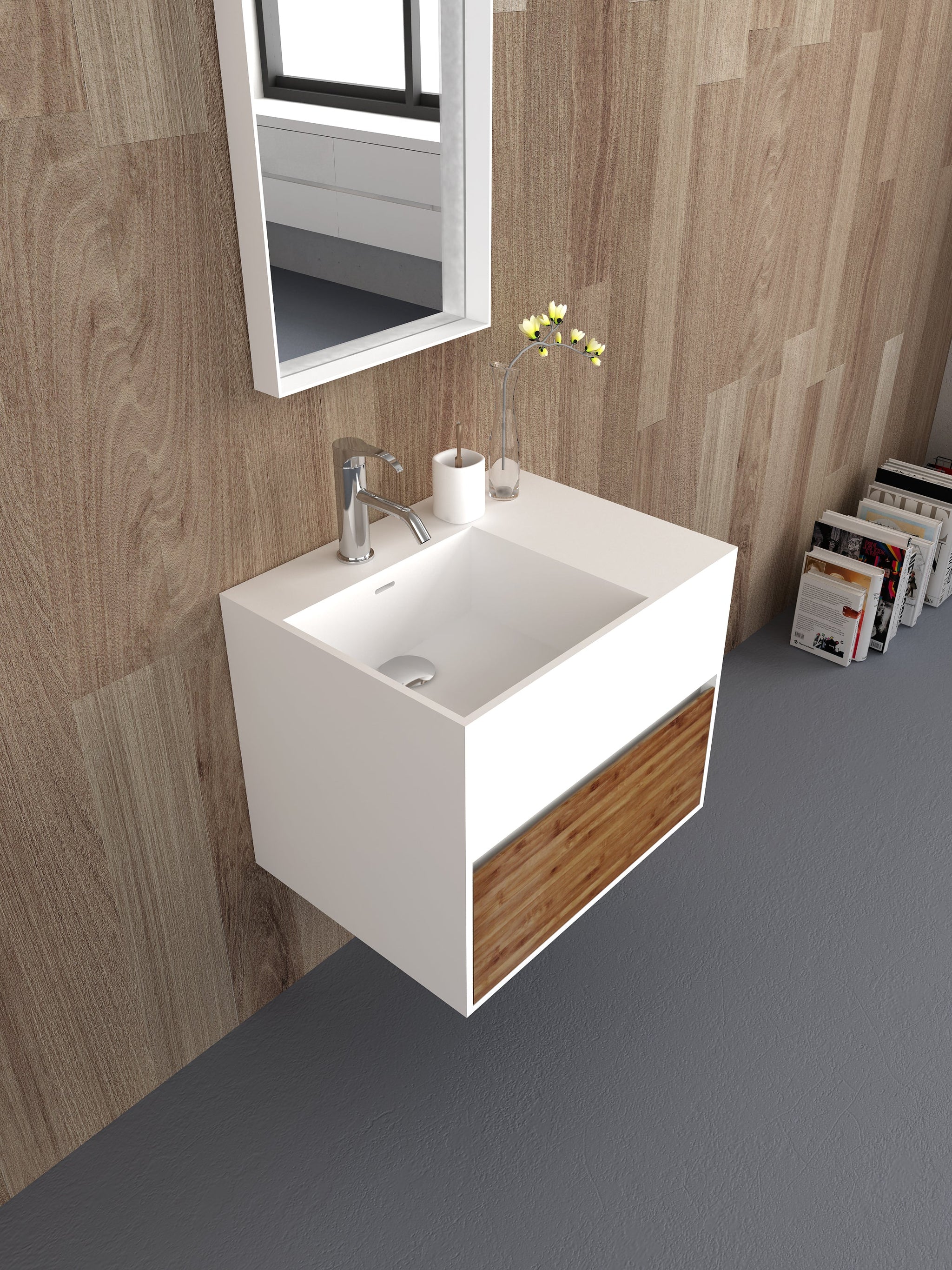 Wall Hung Vanity & Solid Basin - 600mm - G38426