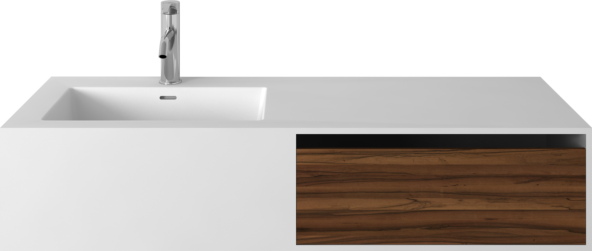 Wall Hung Vanity & Solid Basin w/ Storage Drawer - 1200mm - G38483-3