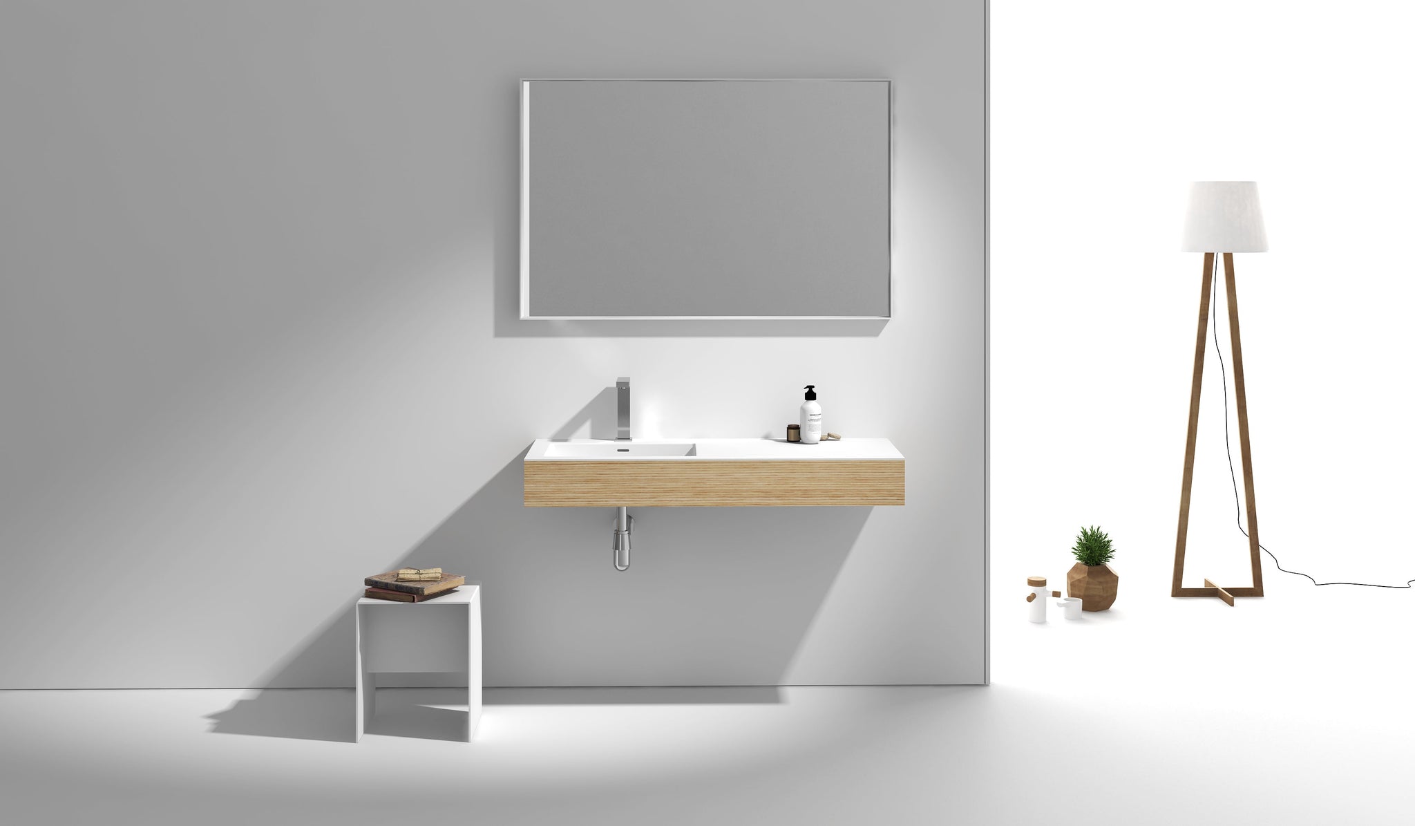 Wall Hung Vanity & Solid Basin - 1200mm - G38561-C