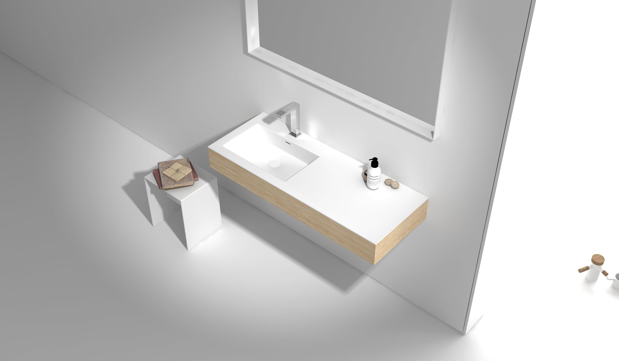 Wall Hung Vanity & Solid Basin - 1200mm - G38561-C