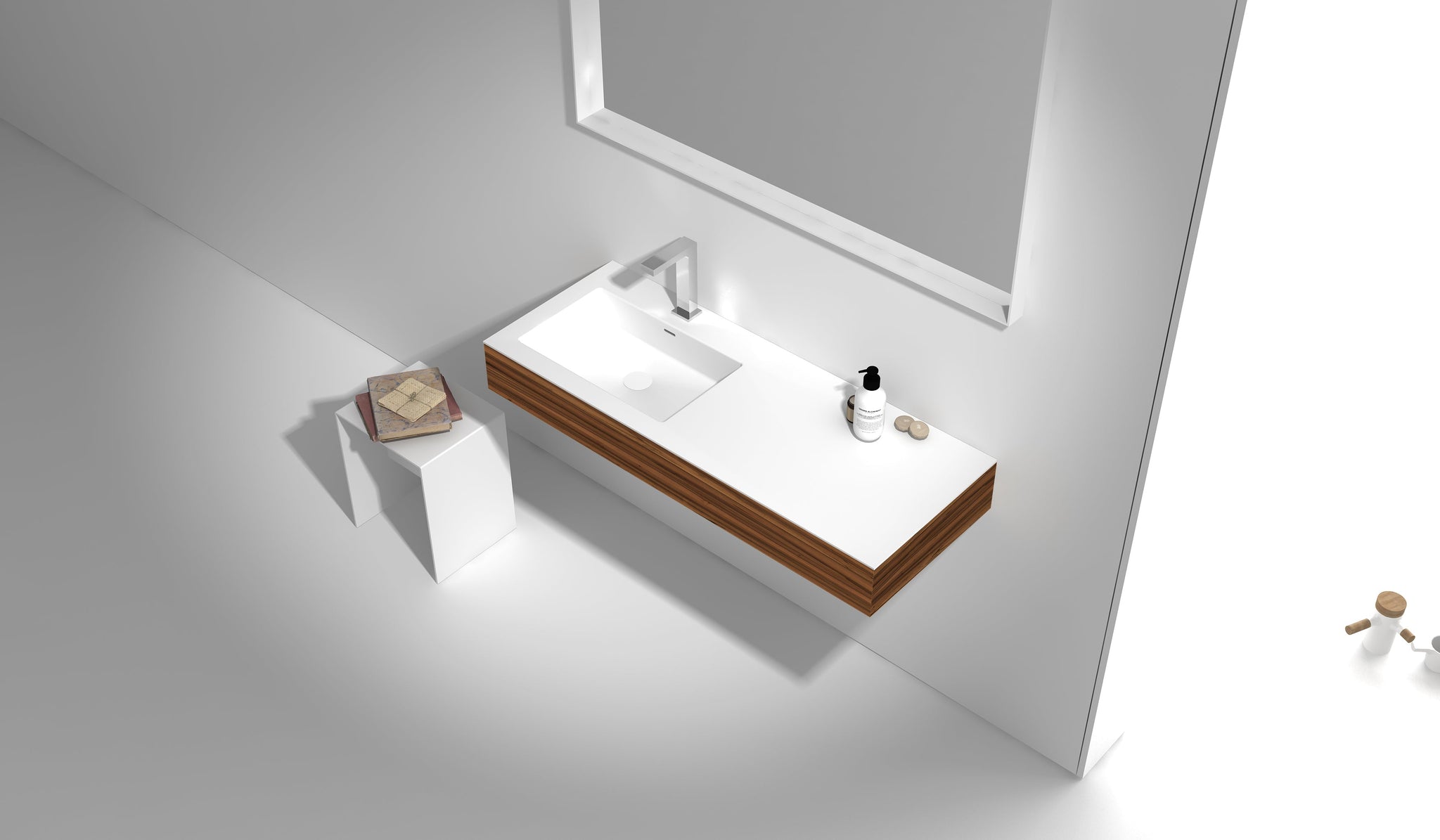 Wall Hung Vanity & Solid Basin - 1200mm - G38561-C