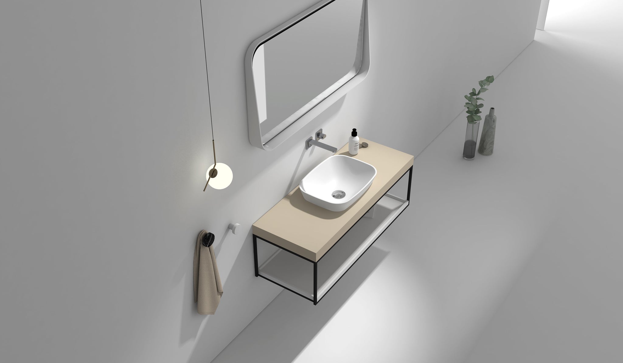 Gia Wall Hung Vanity - Timber Benchtop - 1200mm - G2729