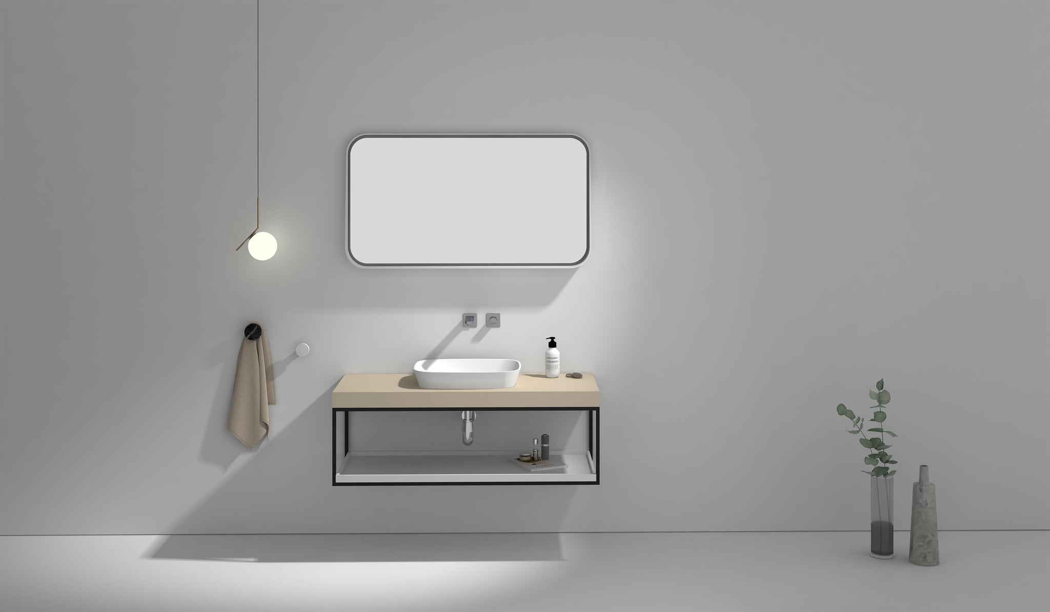 Gia Wall Hung Vanity - Timber Benchtop - 1200mm - G2729