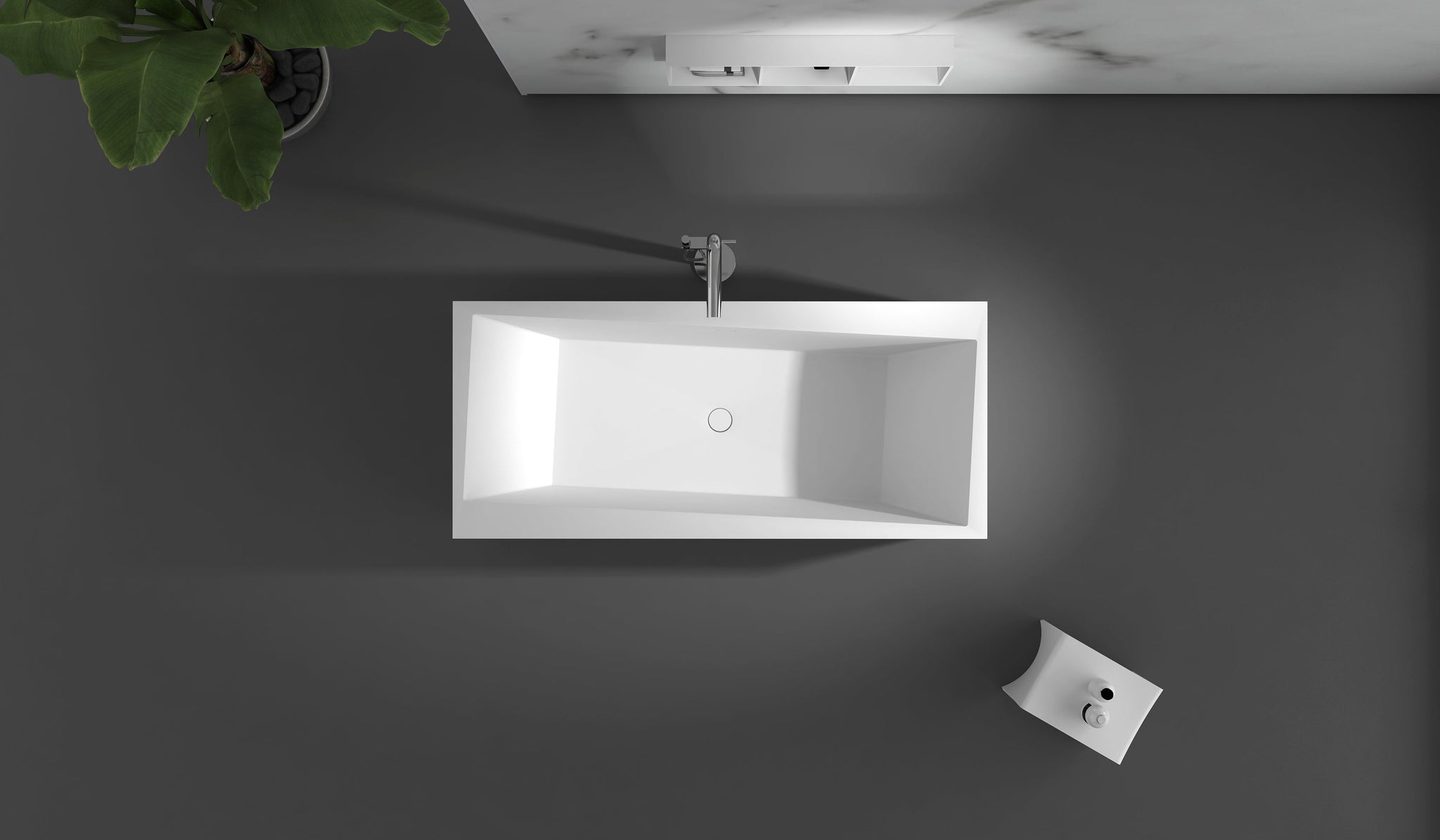 Gia Cube Shaped Bath - Perfect For Corners - 1760mm - G65112