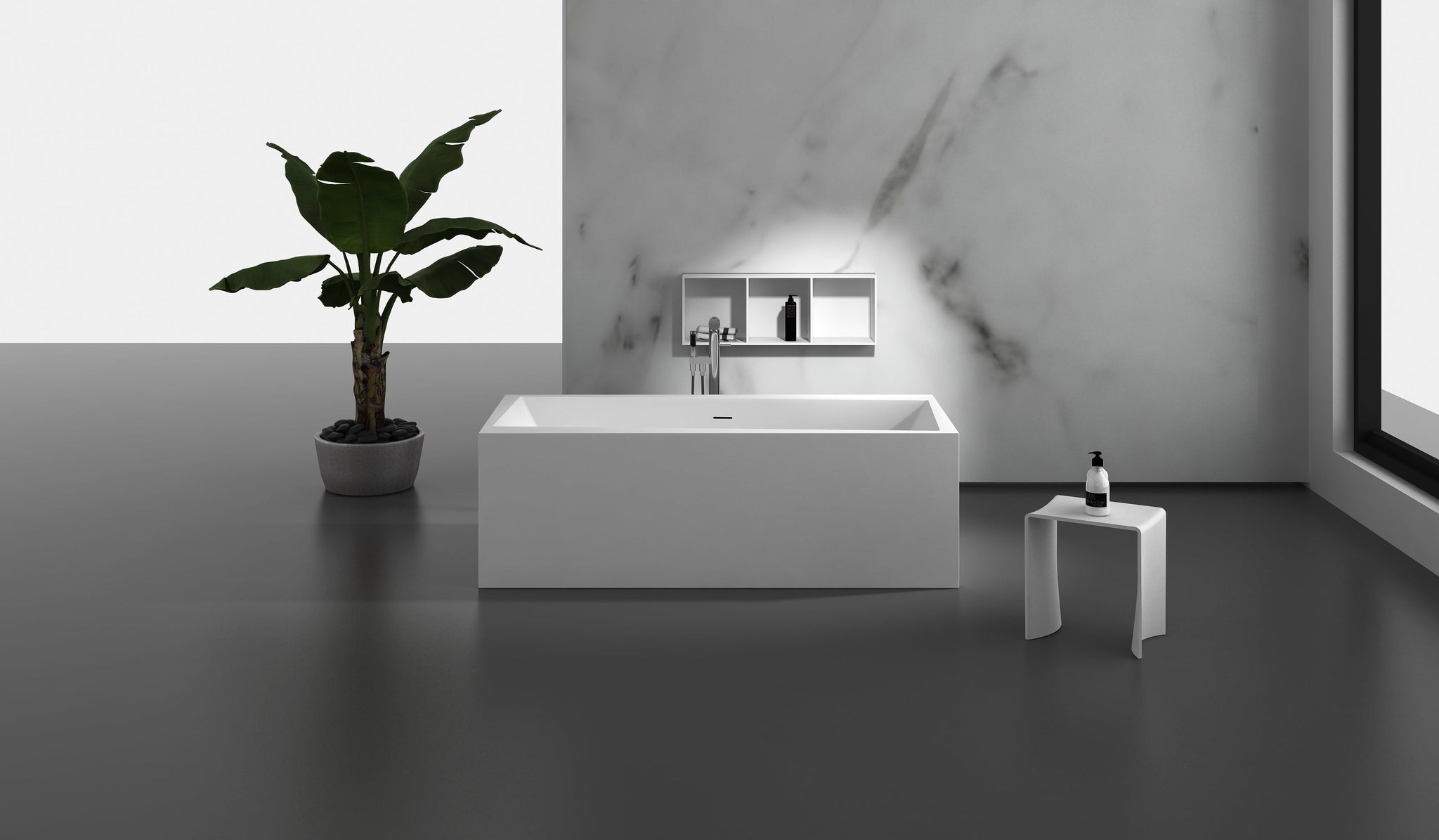Gia Cube Shaped Bath - Perfect For Corners - 1760mm - G65112