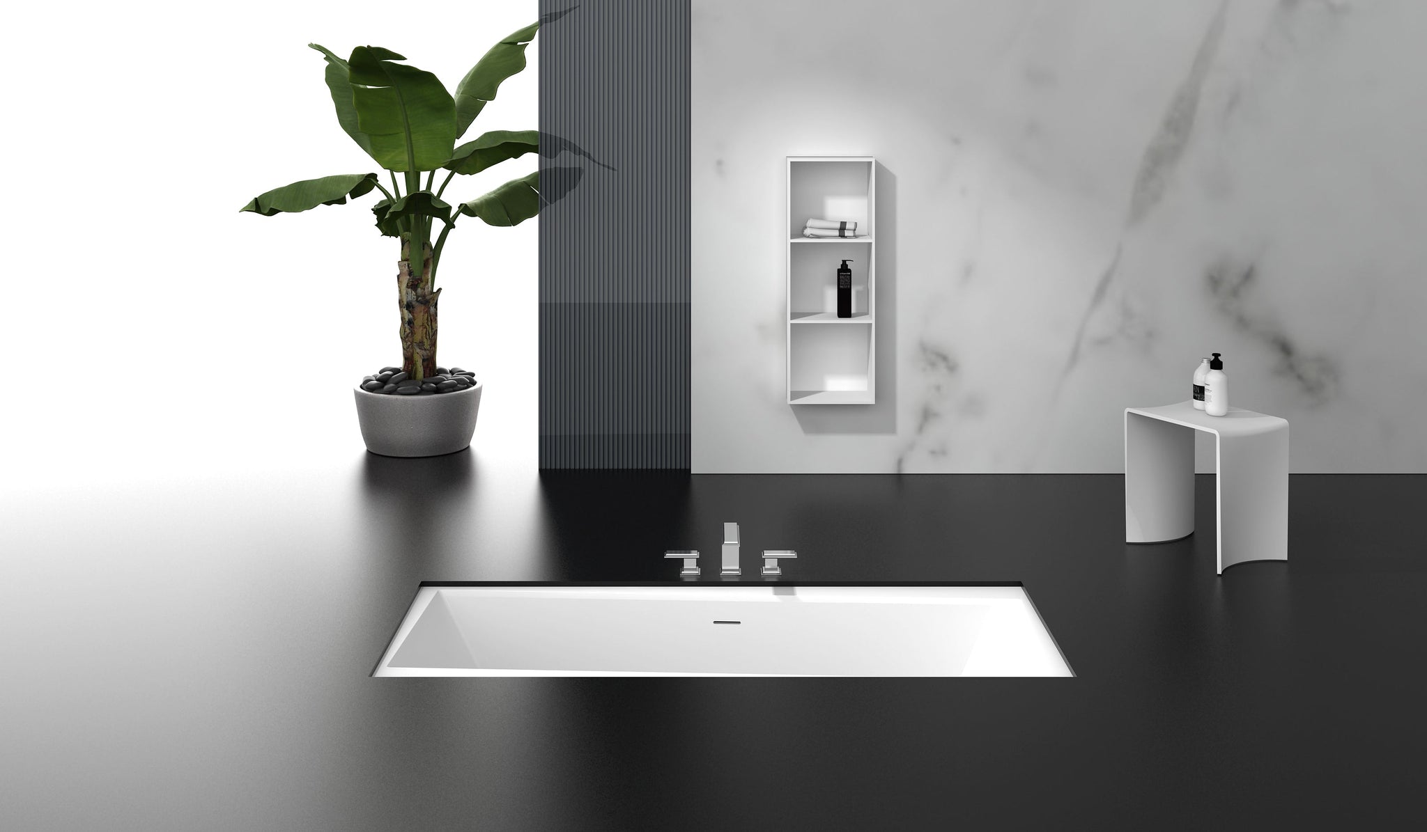Gia Cube Shaped Bath - Perfect For Corners - 1760mm - G65112