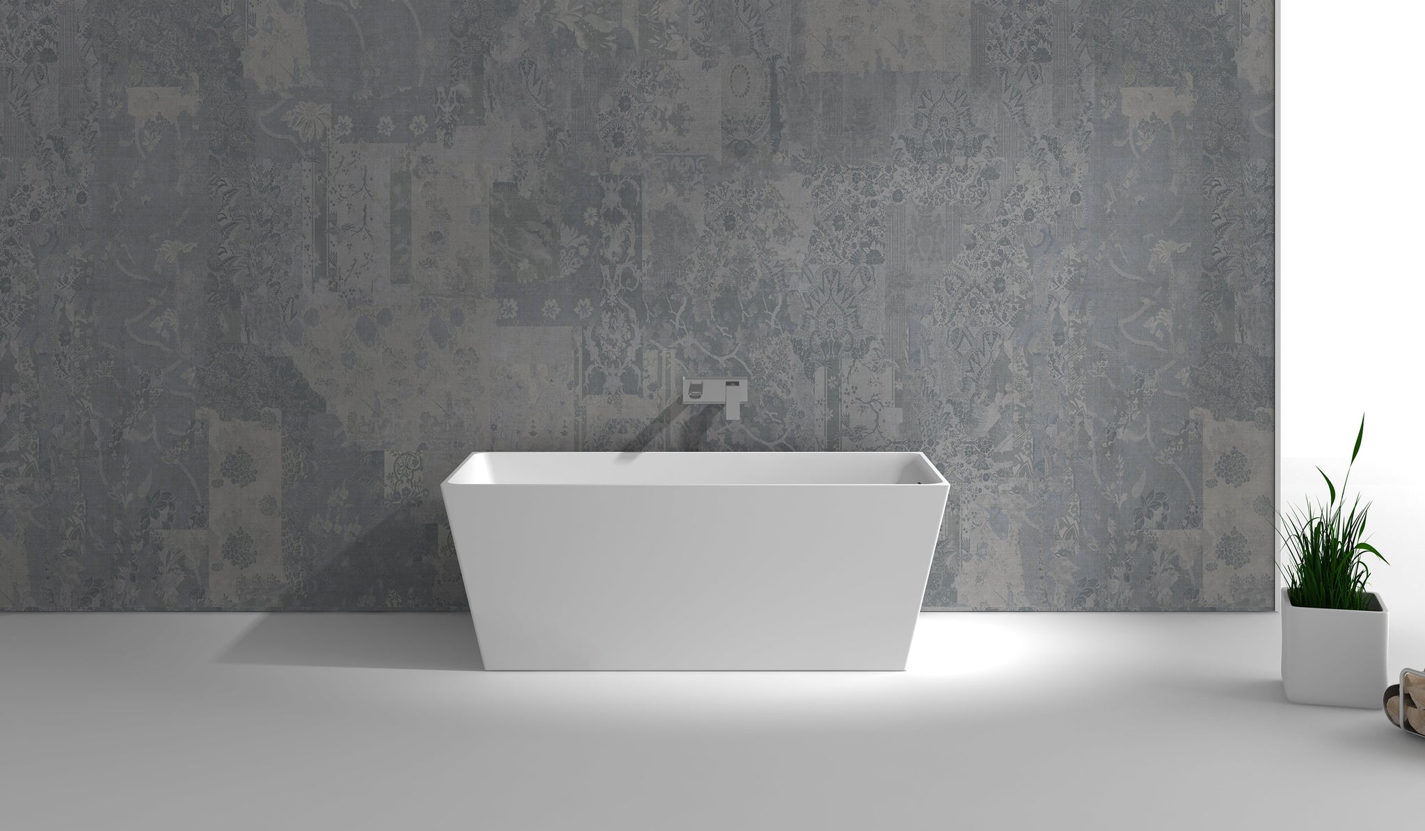 Gia Small Asymmetrical Rectangle Bath - 1500mm G65194